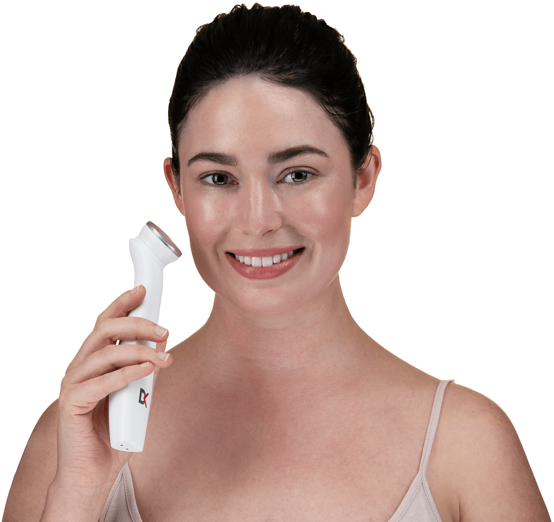 Patented DermaKinetics LED light therapy skincare device